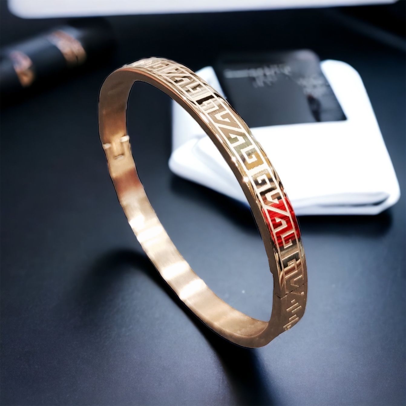 MYKI Glorious Love Bracelet(6mm thickness, 2.4 inch diameter) (MKBRAD462RG)