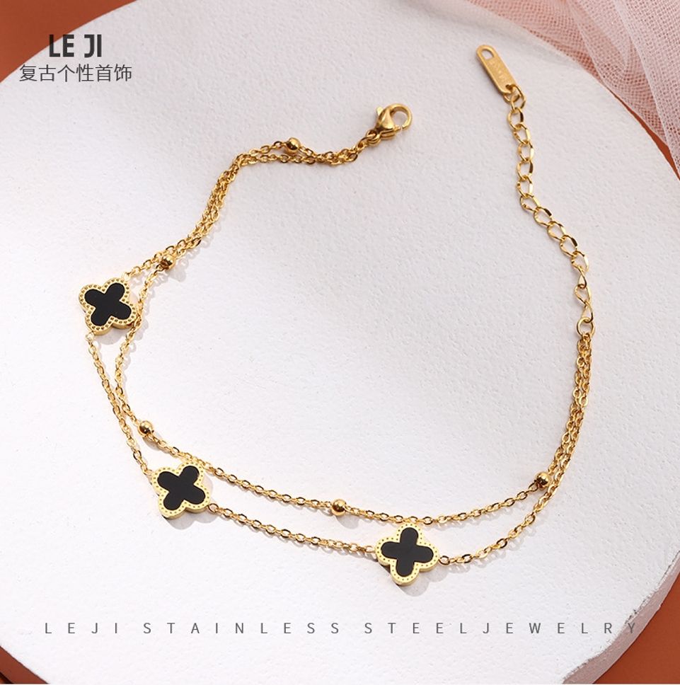 MYKI Dazzling Floral Charm Bracelet (MKBRAD475G)