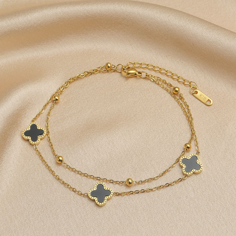 MYKI Dazzling Floral Charm Bracelet (MKBRAD475G)
