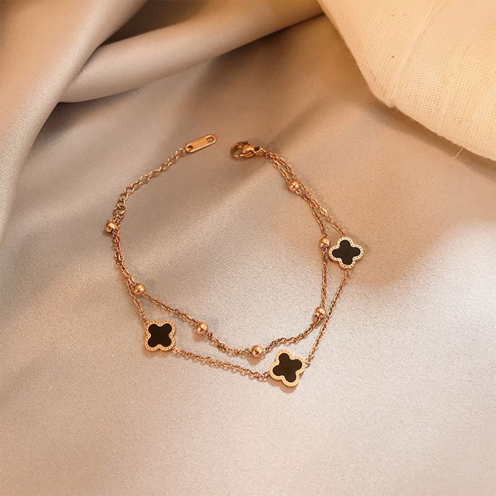 MYKI Dazzling Floral Charm Bracelet (MKBRAD475RG)