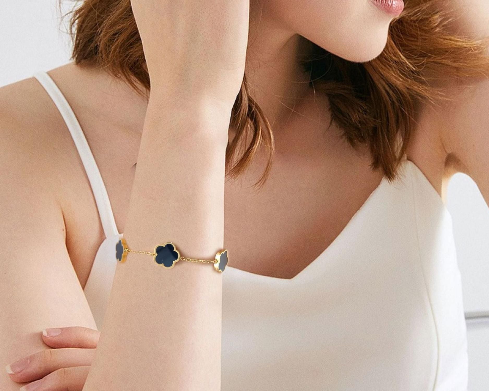 MYKI Royal Floral Charm Bracelet  (MKBRAD506)