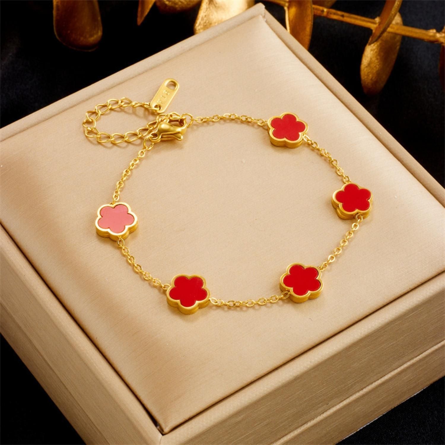 MYKI Royal Floral Charm Bracelet  (MKBRAD506)