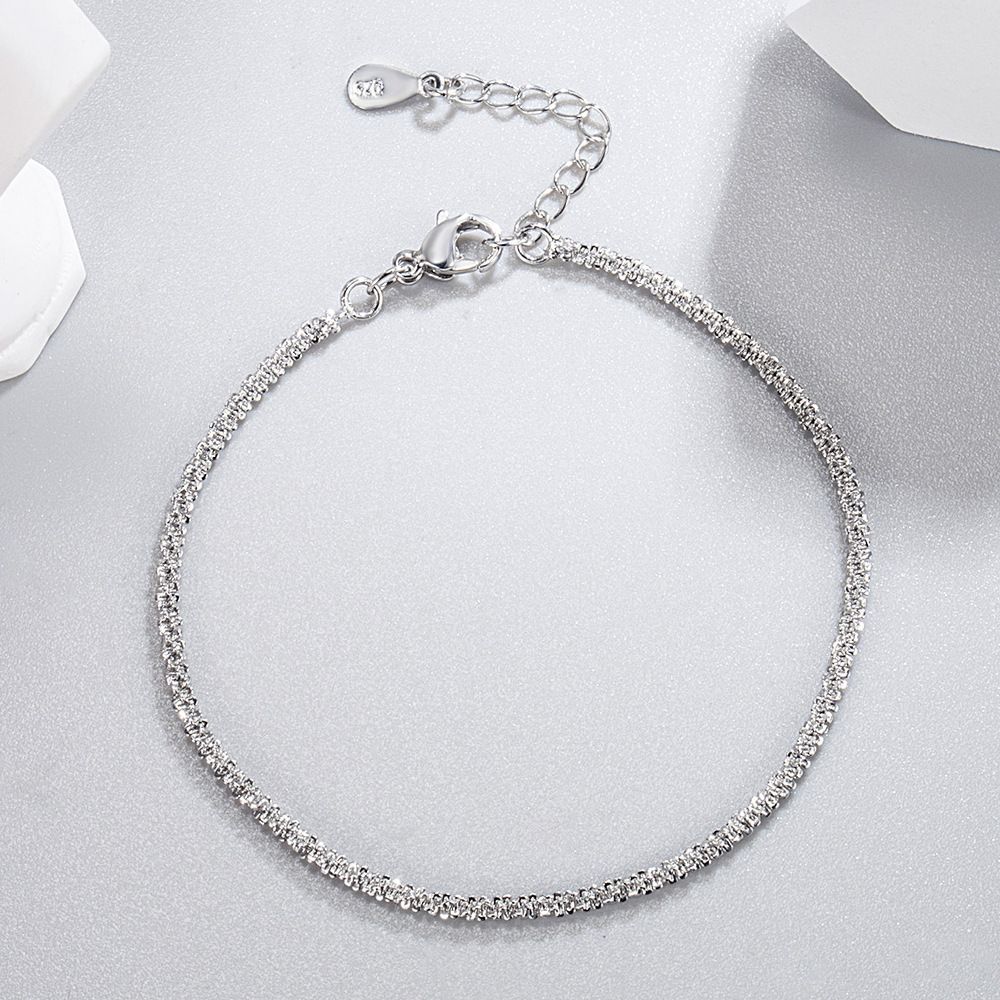 MYKI Textured Dainty Bracelet(MKBRAD716-SSYI)