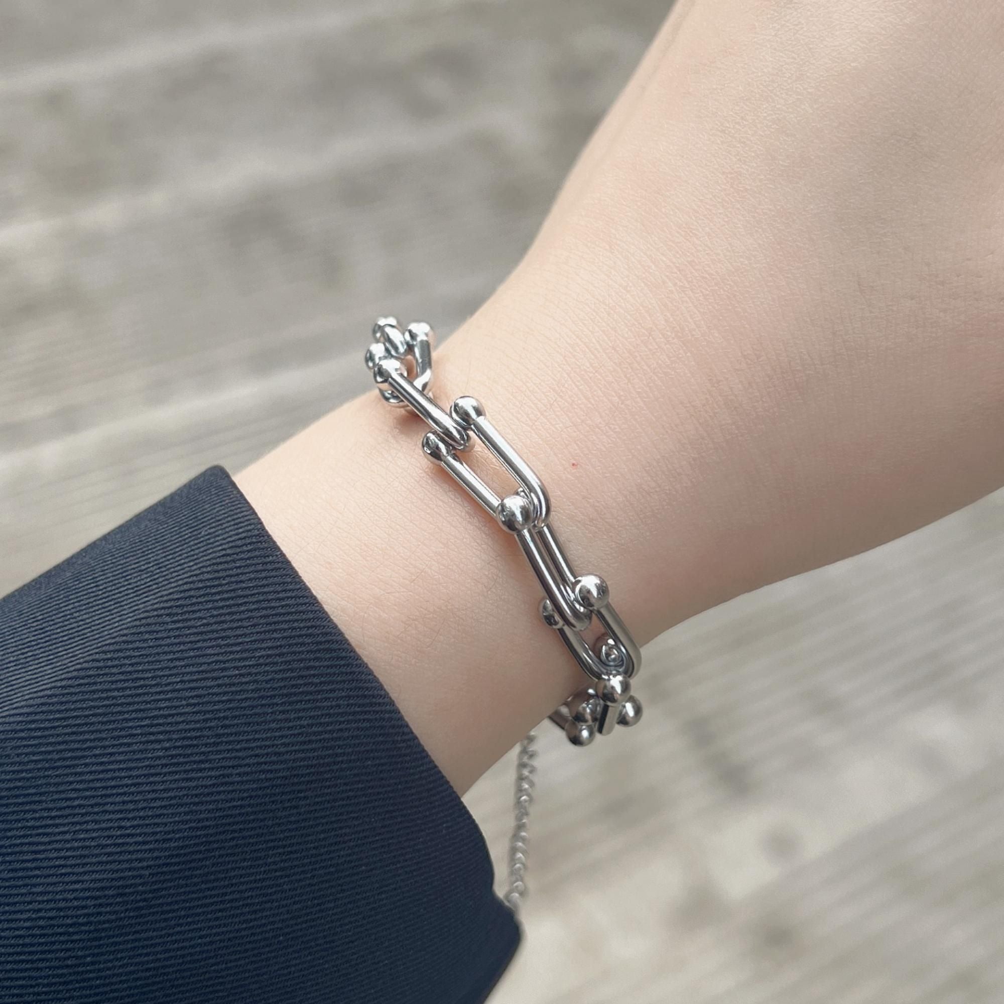 MYKI Chunky Ball-Link Bracelet(MKBRAD717-SSYI)
