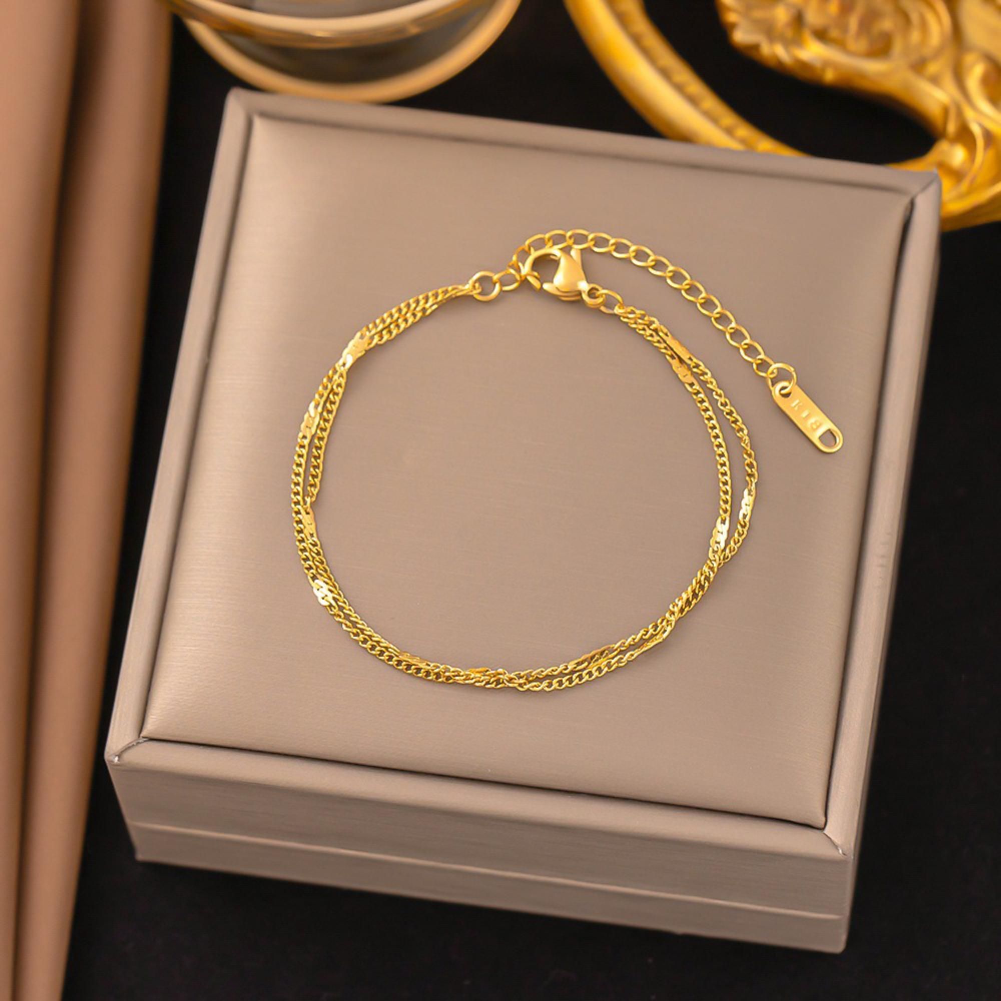 MYKI Double-Chain Bracelet(MKBRAD718-SSYI)