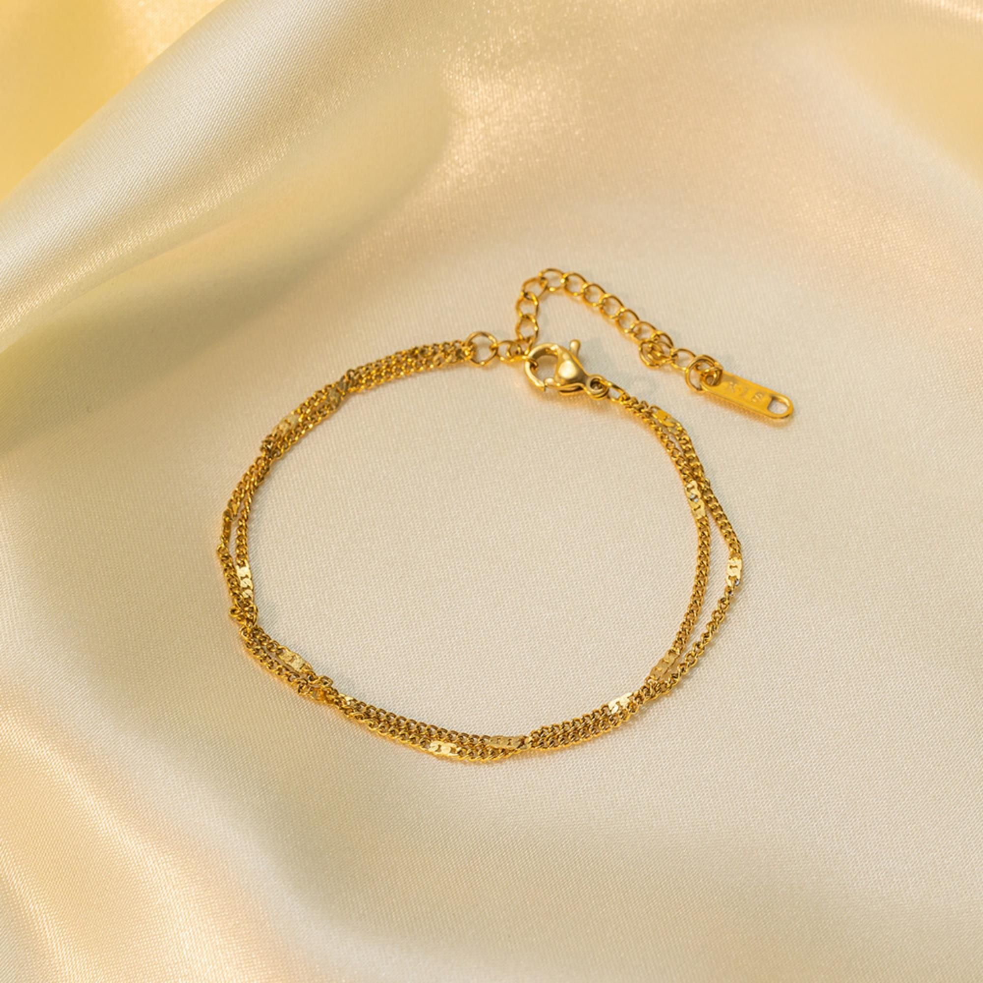 MYKI Double-Chain Bracelet(MKBRAD718-SSYI)
