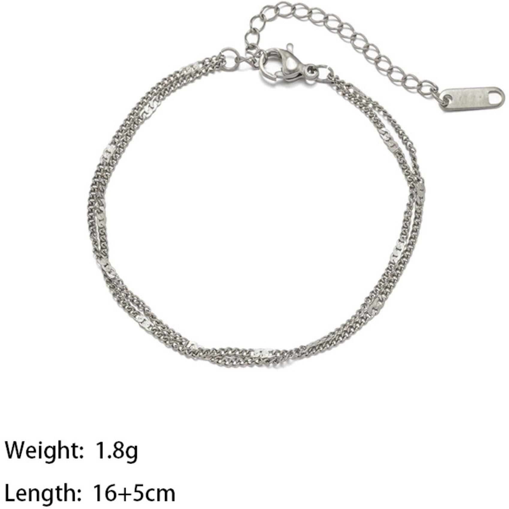 MYKI Double-Chain Bracelet(MKBRAD718-SSYI)