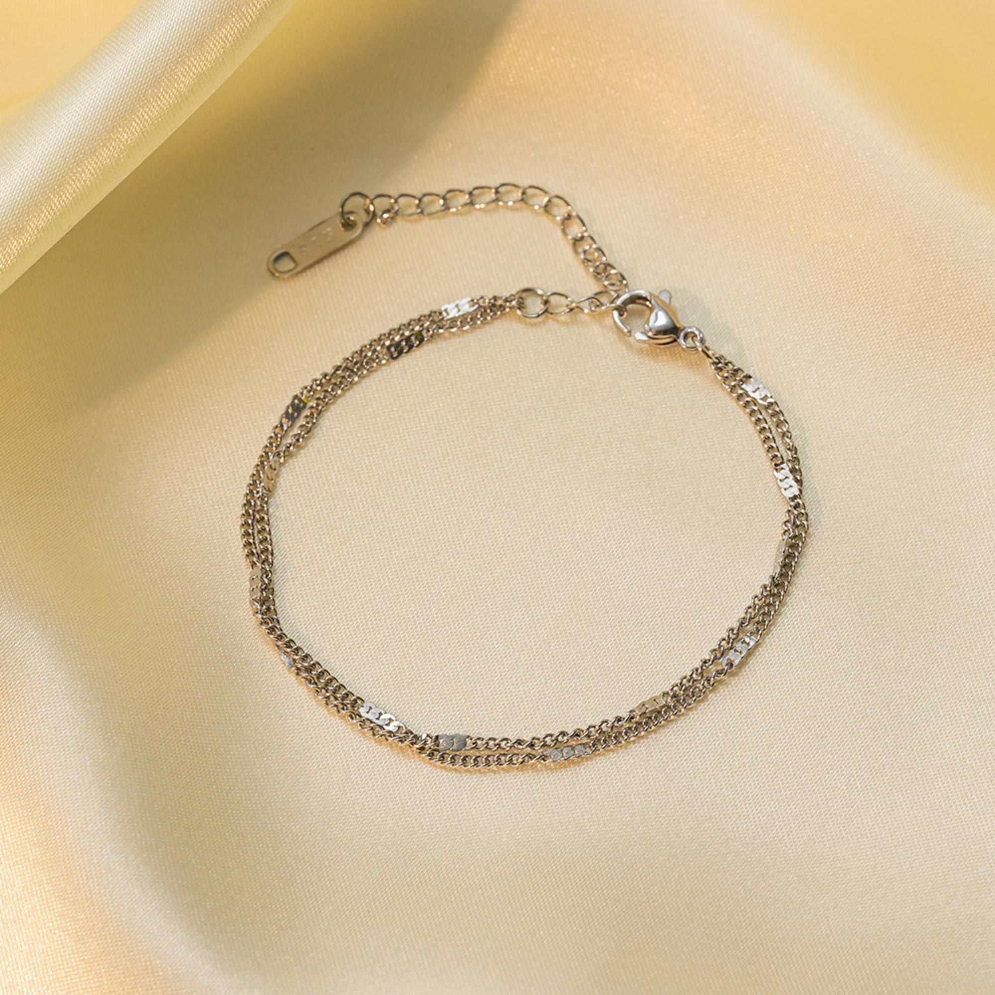 MYKI Double-Chain Bracelet(MKBRAD718-SSYI)