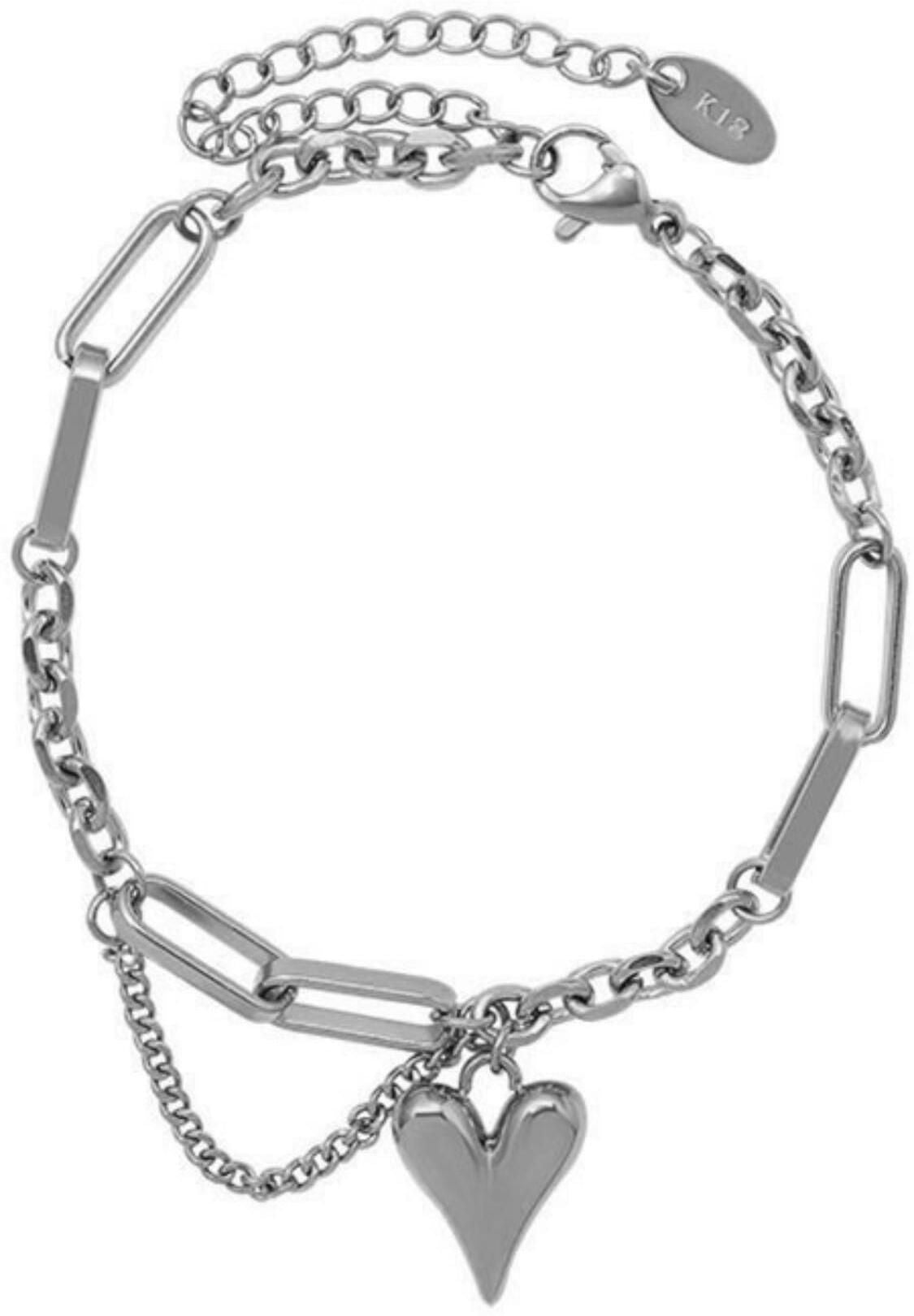 MYKI Heart Charm Link Bracelet(MKBRAD719-SSYI)