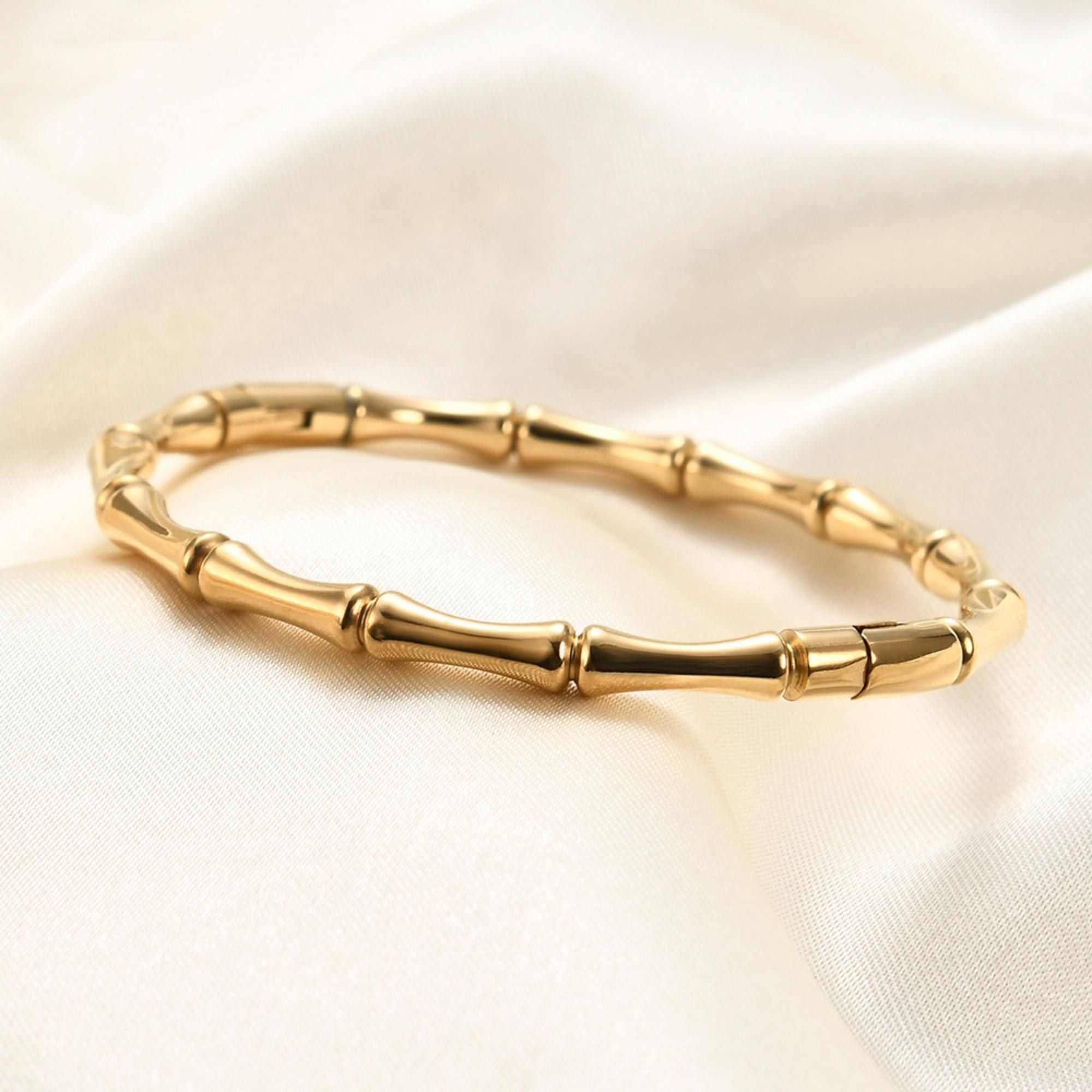 MYKI Bamboo Style Bangle | Anti-Tarnish(MKBRAD727-SSYI)