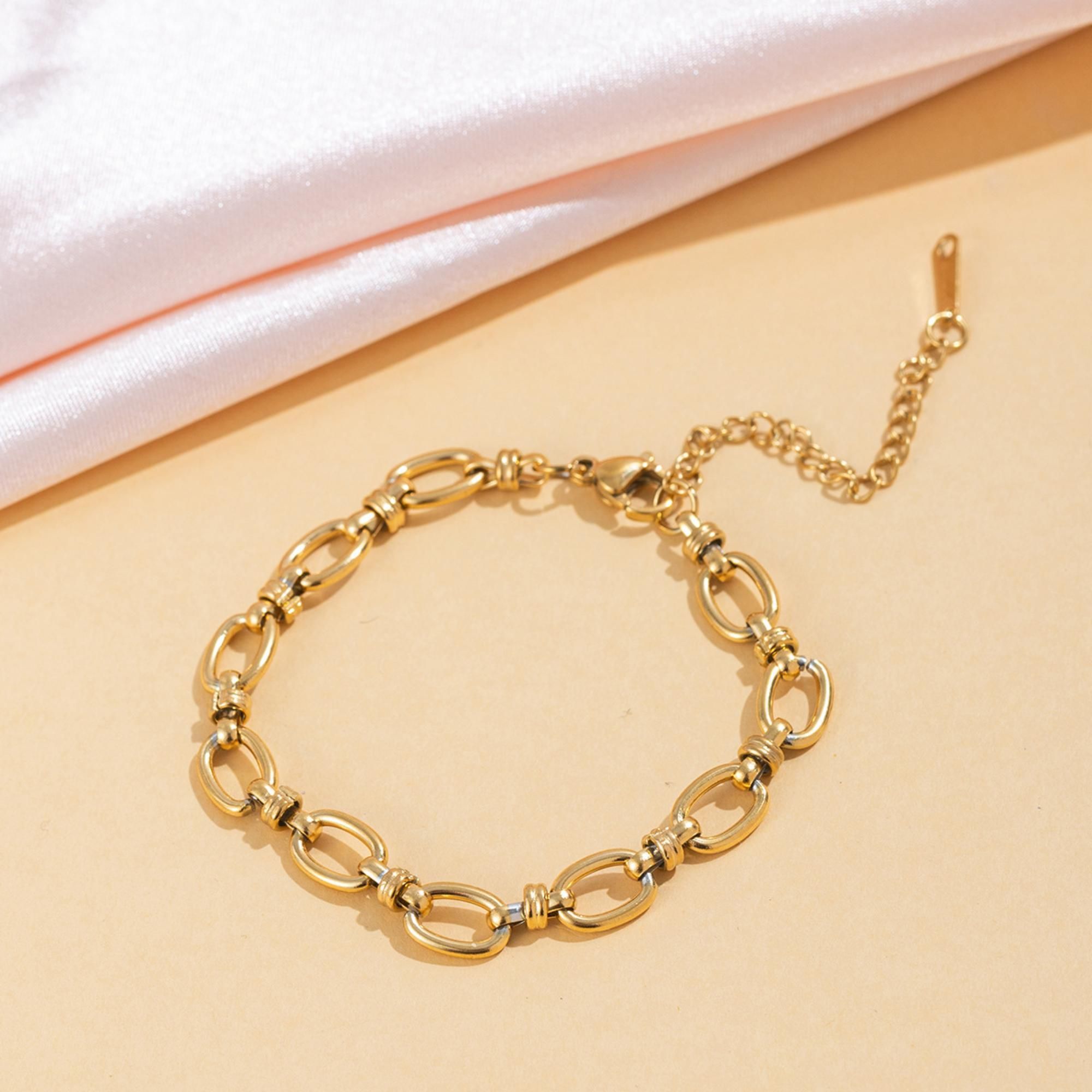 MYKI Stainless Steel Link Bracelet | Anti-Tarnish(MKBRAD731-SSYI)