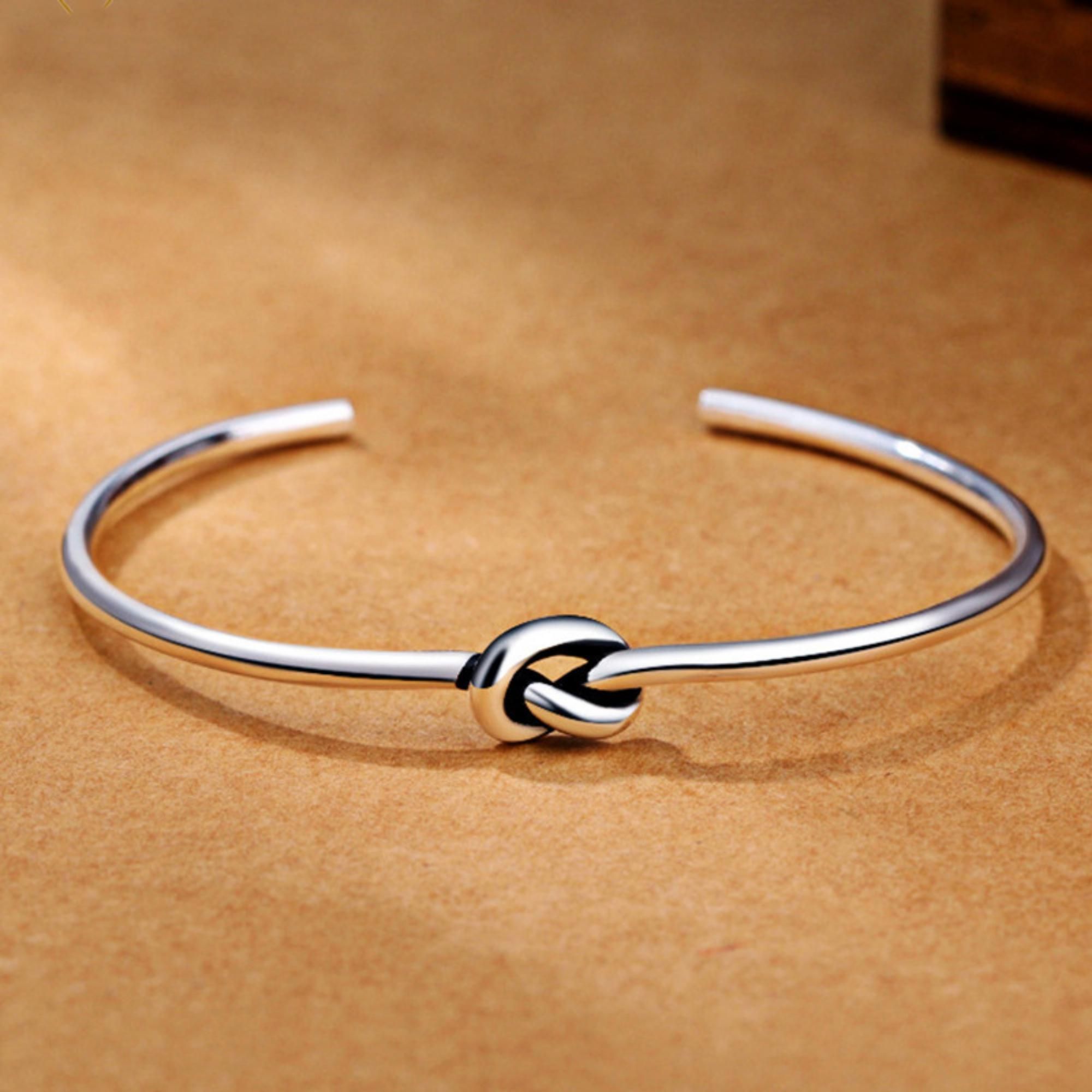 MYKI Knot Cuff Bracelet | Stainless Steel | Anti-Tarnish(MKBRAD736-SSYI)