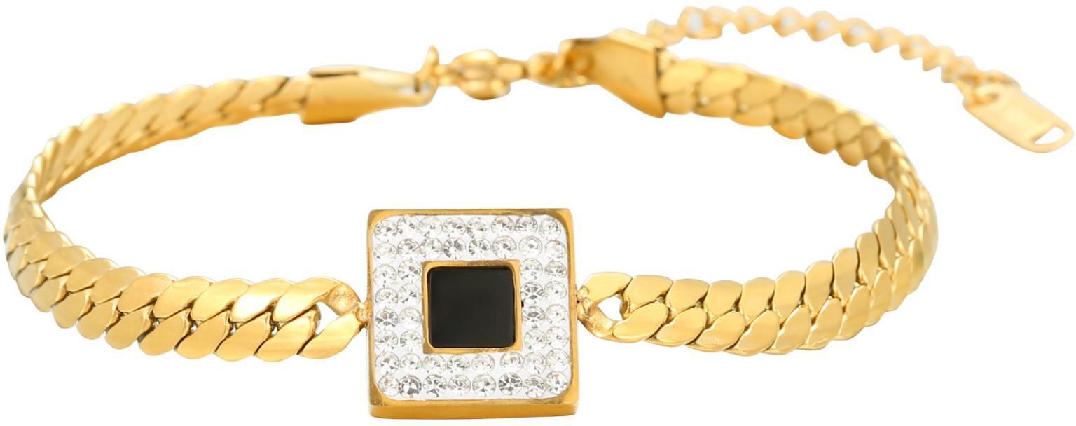 MYKI Coloured Stone Cuban Bracelet | Premium Finish(MKBRAD771G-SSYI)