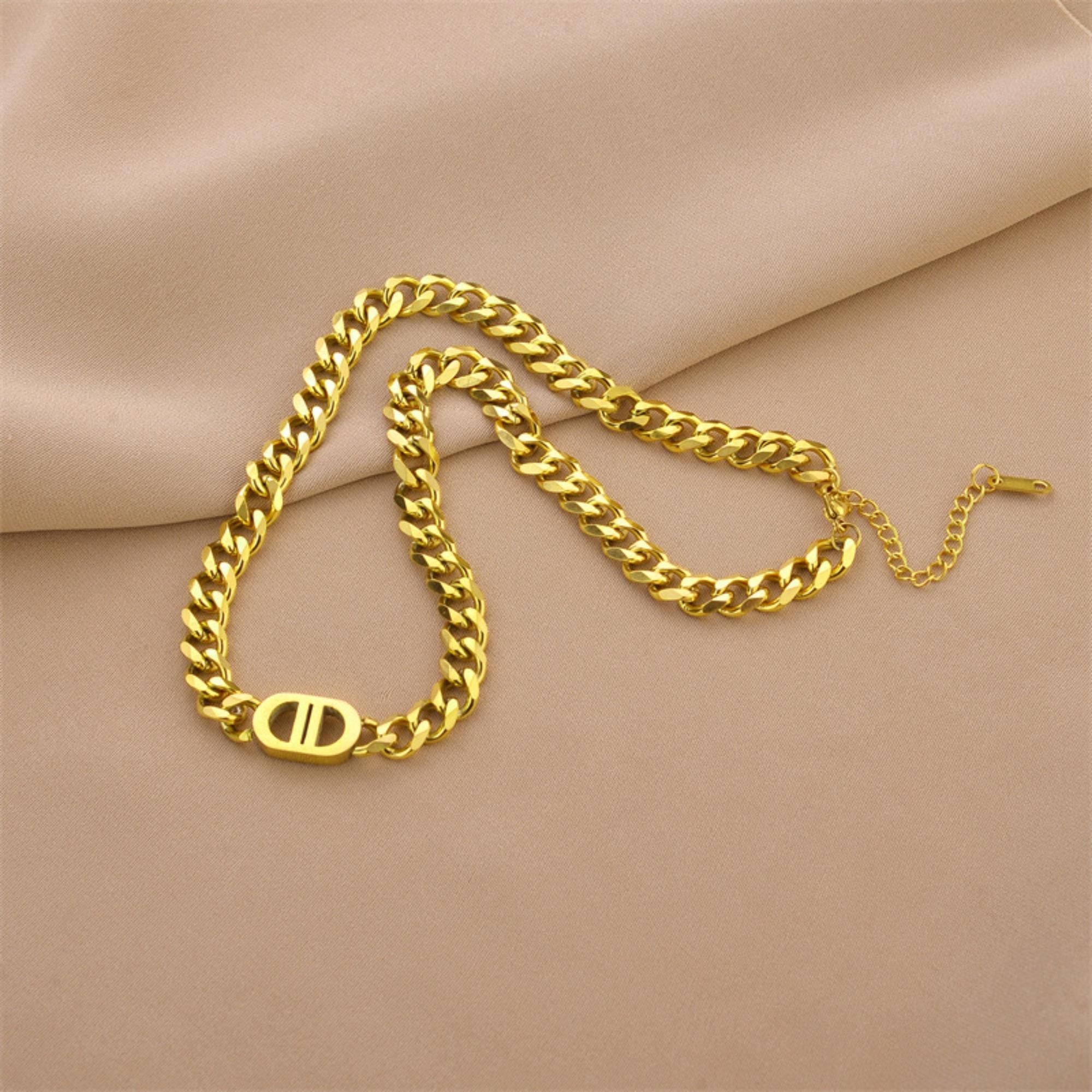 MYKI Charming Stainless Steel Necklace (MK703G-SSYI)