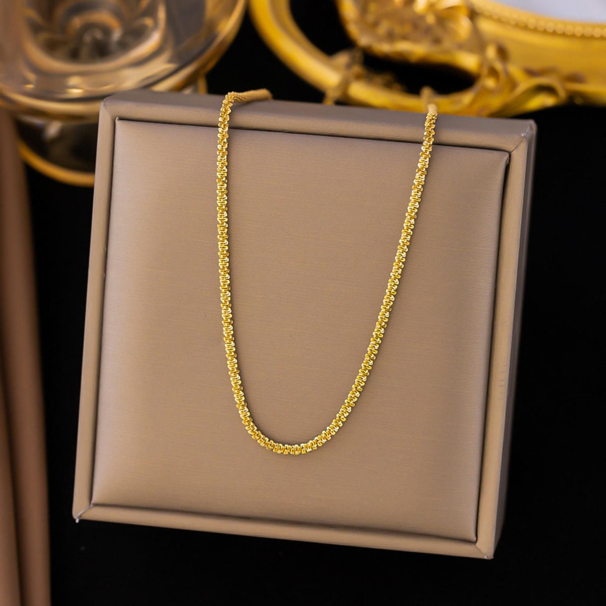 MYKI Hot Stainless Steel Necklace (MK716G-SSYI)