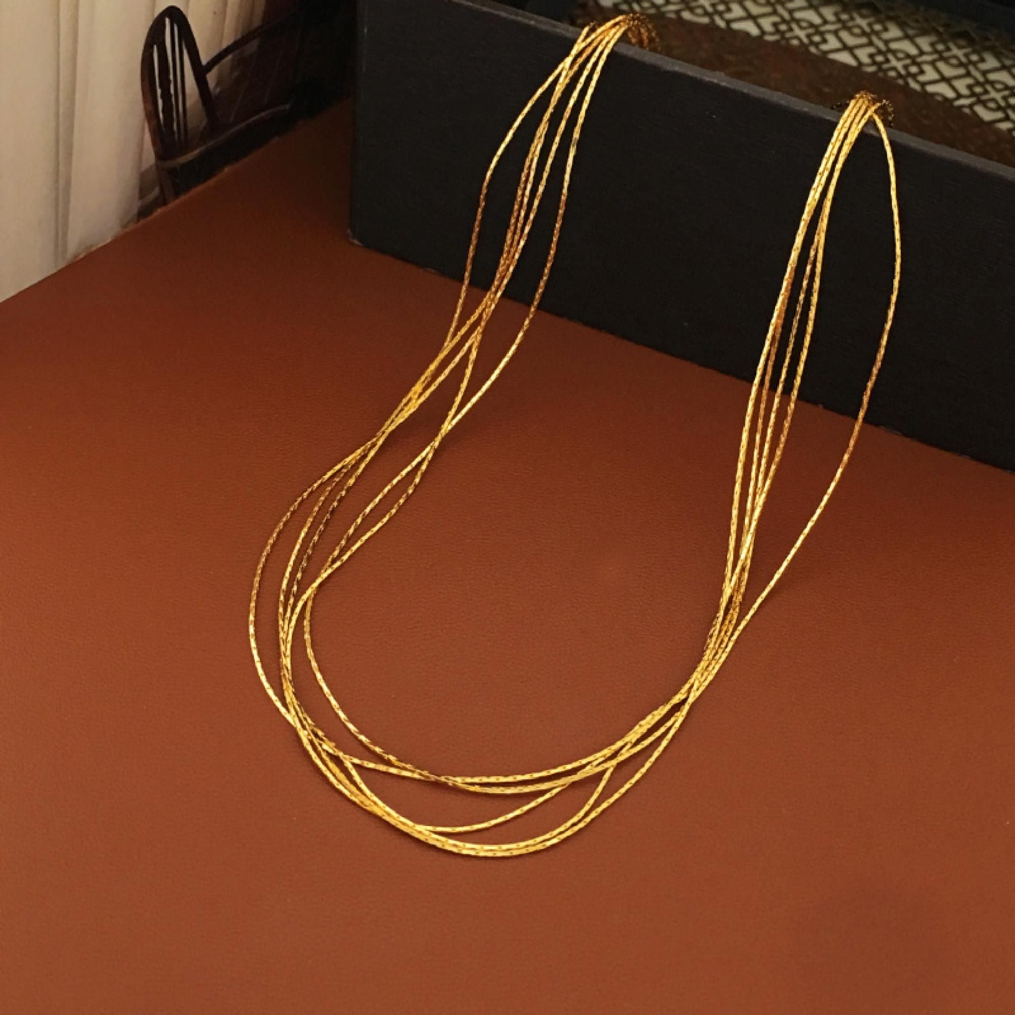 MYKI Anti-Tarnish Multi-Layer Necklace (MK734-SSYI)