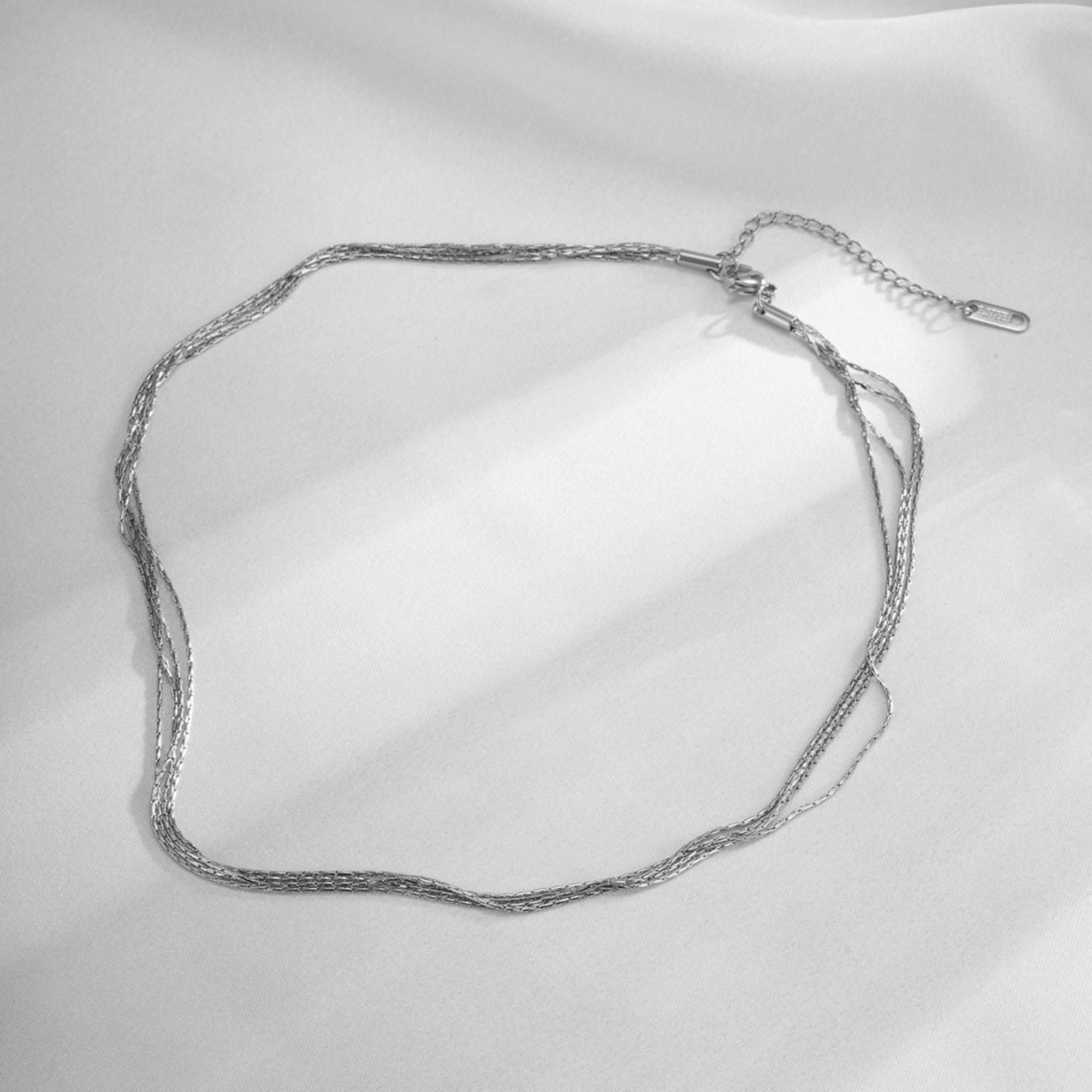 MYKI Anti-Tarnish Multi-Layer Necklace (MK734-SSYI)
