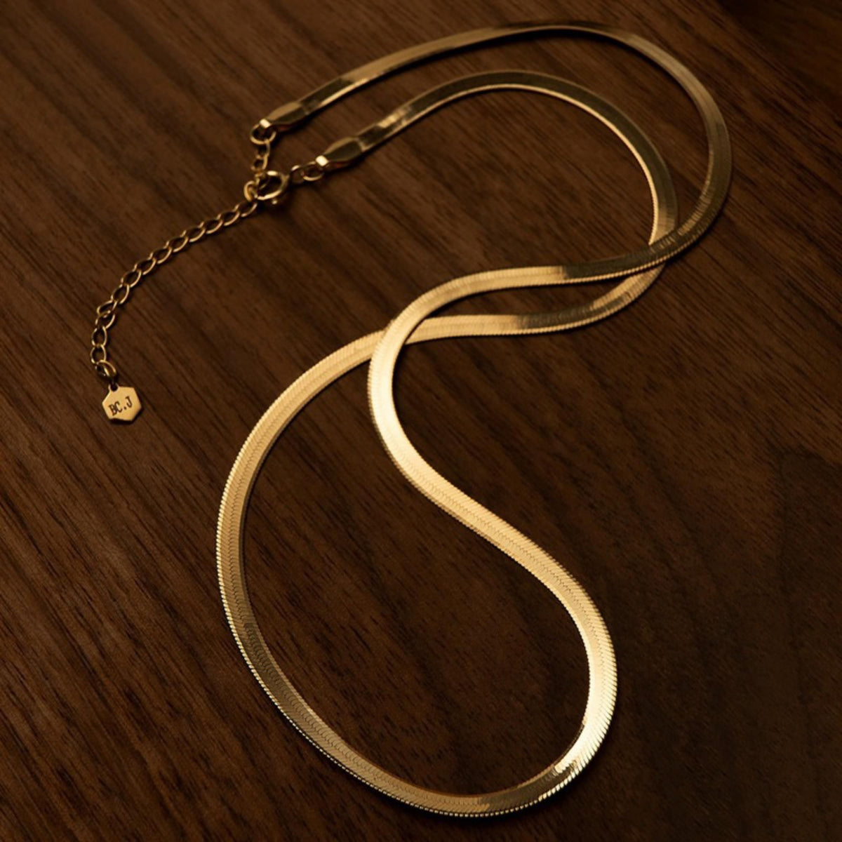 MYKI Presentable Stainless Steel Flat Chain Necklace (MK750-SSYI)