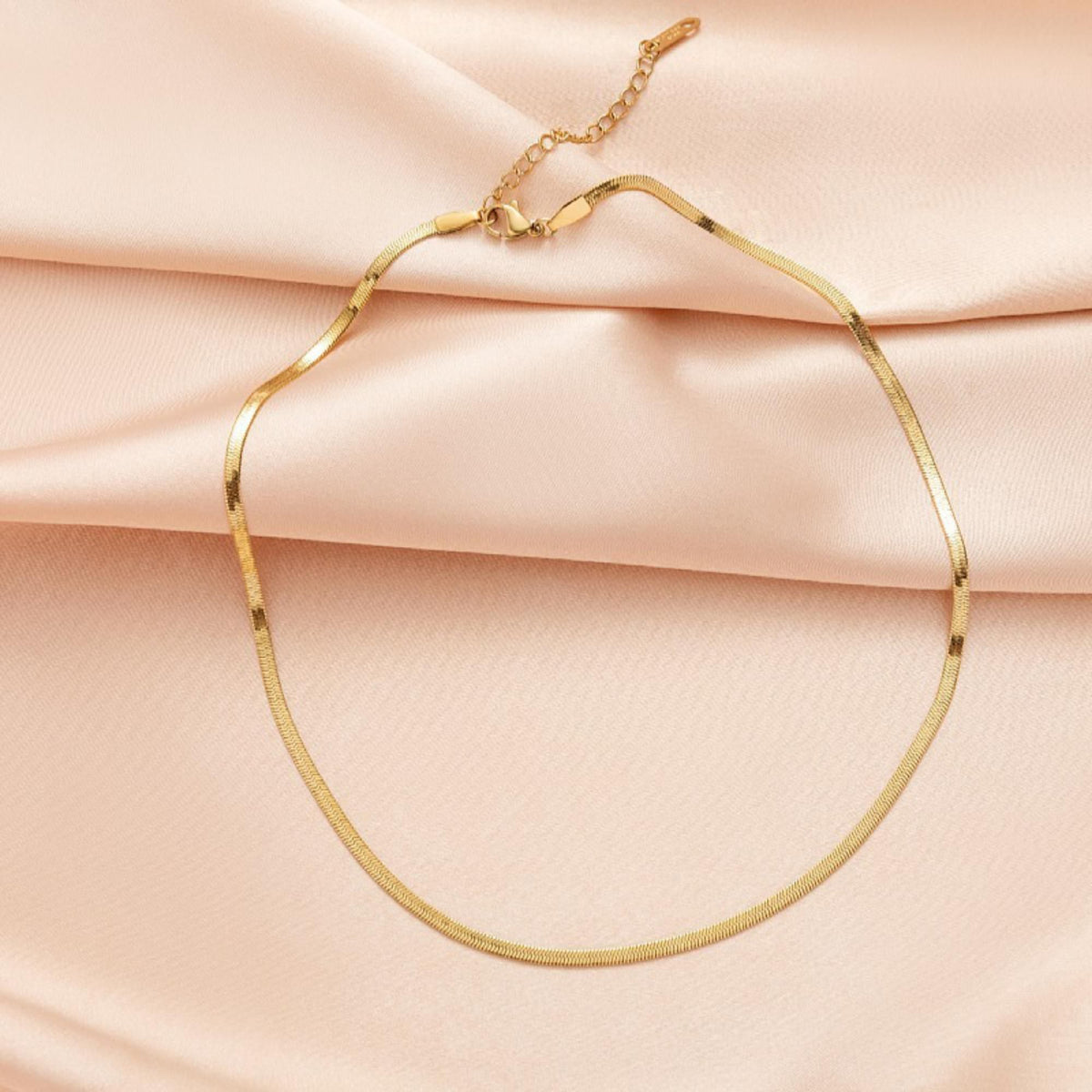 MYKI Presentable Stainless Steel Flat Chain Necklace (MK750-SSYI)
