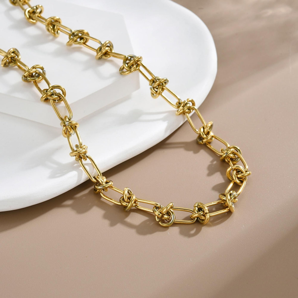 MYKI Chocolate-Box Stainless Steel Necklace (MK766-SSYI)