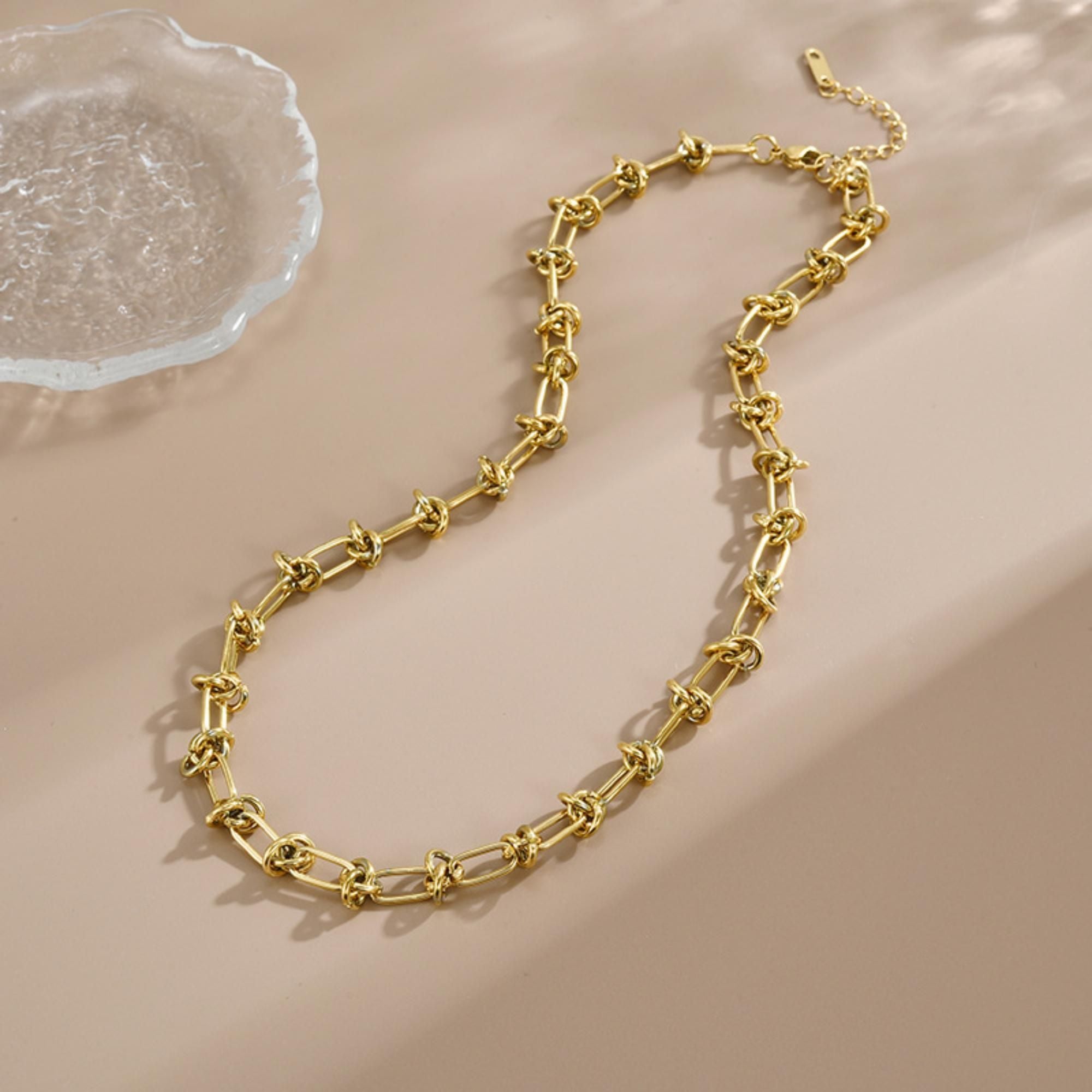 MYKI Chocolate-Box Stainless Steel Necklace (MK766-SSYI)