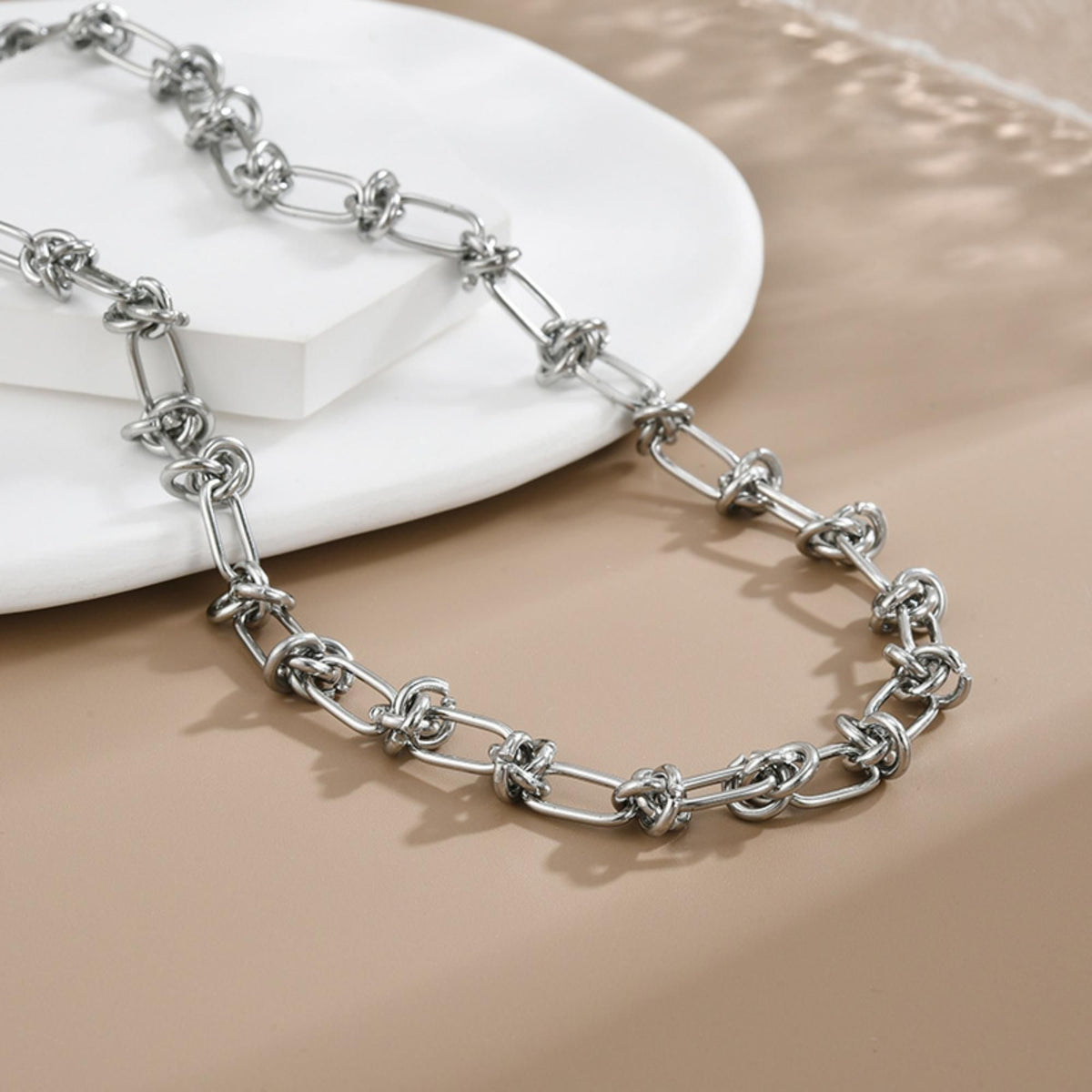 MYKI Chocolate-Box Stainless Steel Necklace (MK766-SSYI)