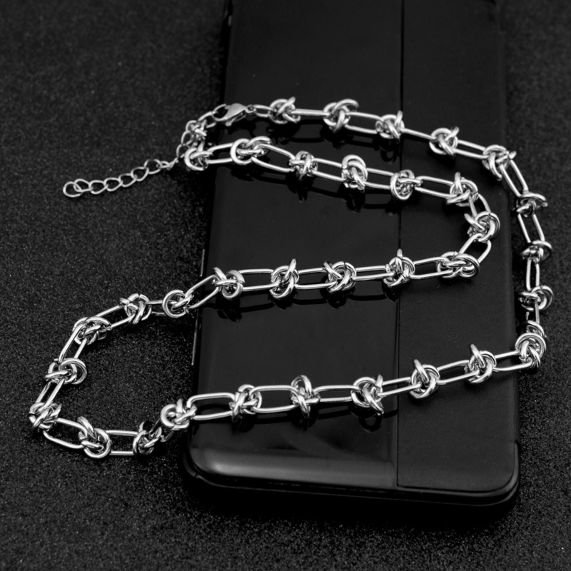 MYKI Chocolate-Box Stainless Steel Necklace (MK766-SSYI)