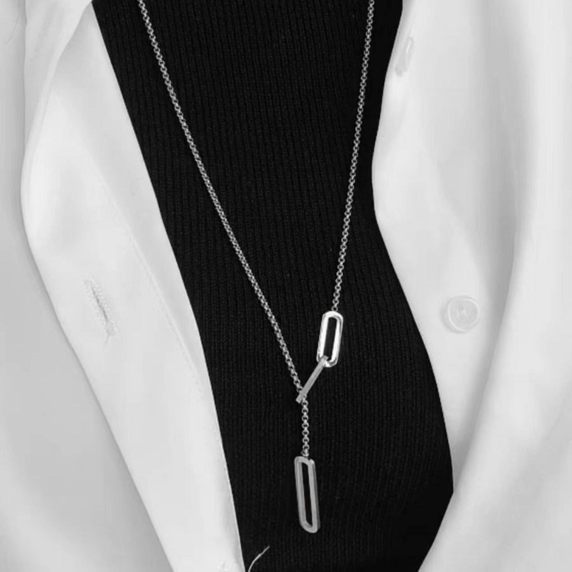 MYKI Eye-Catching Stainless Steel Necklace (MK770S-SSYI)