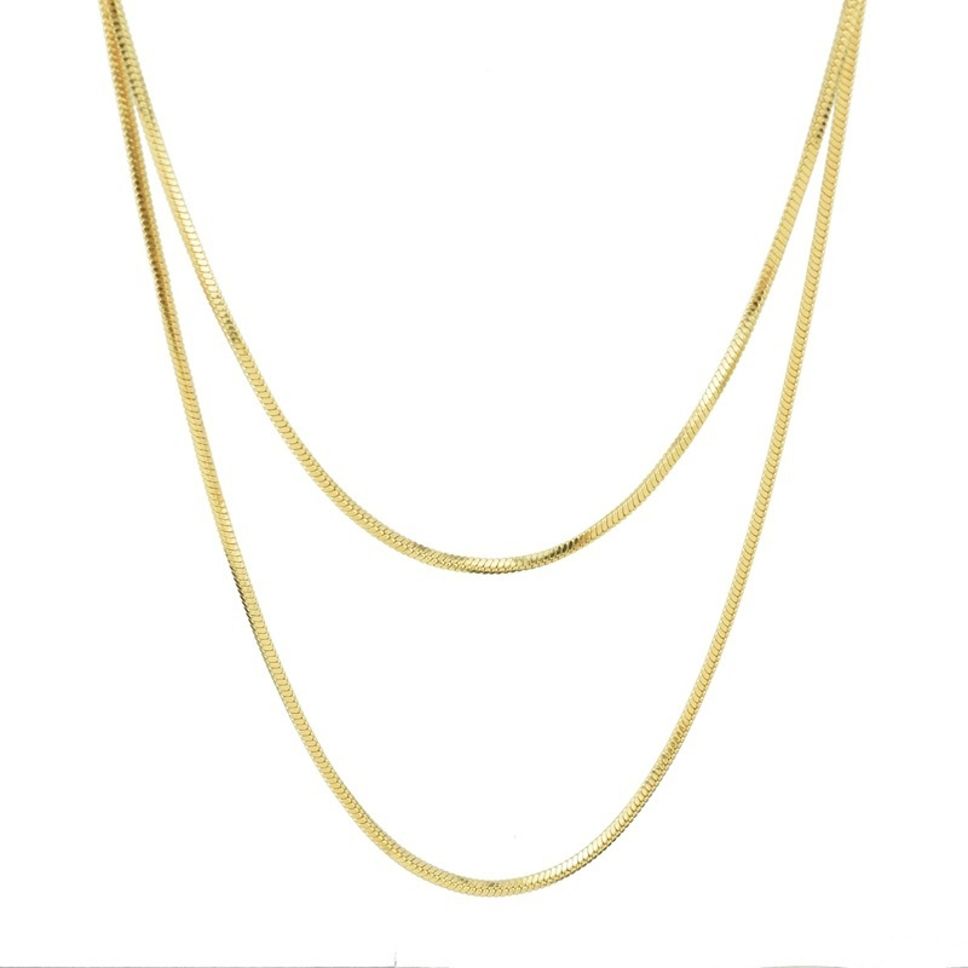 MYKI Fascinating Multi-Layer Stainless Steel Necklace (MK829-SSYI)