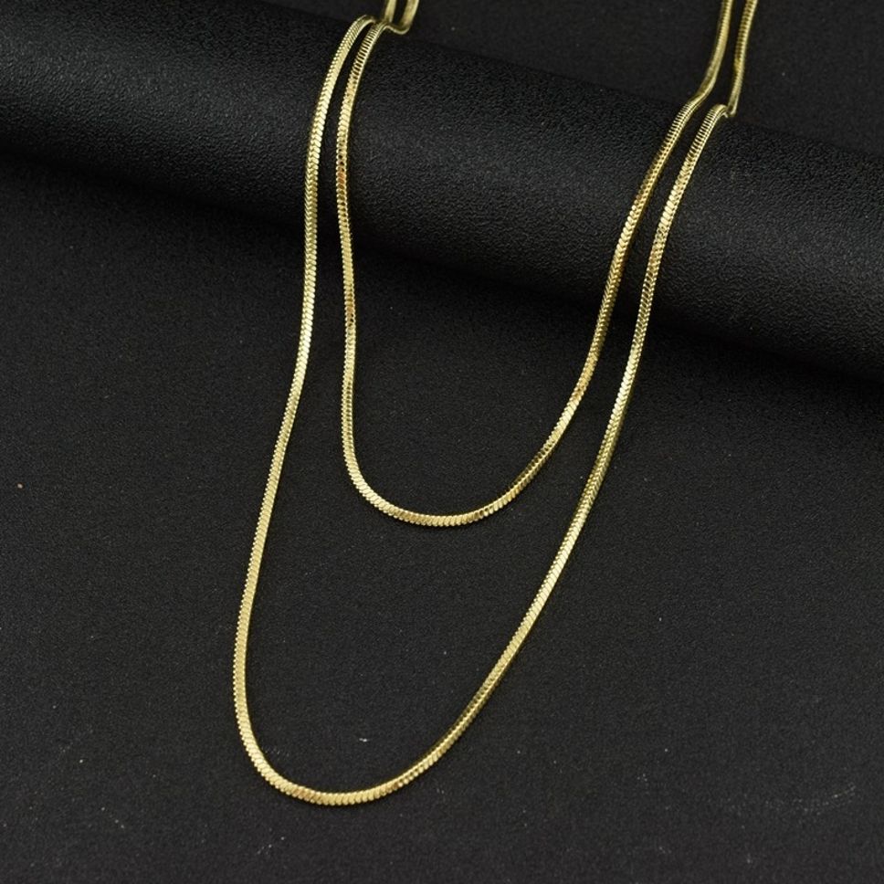 MYKI Fascinating Multi-Layer Stainless Steel Necklace (MK829-SSYI)