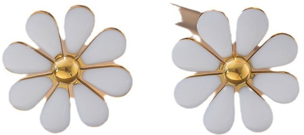 MYKI Gold Plated Anti Tarnish Daisy Flower Stud Earrings | MYKI (MKERCH1000G-SSYI)