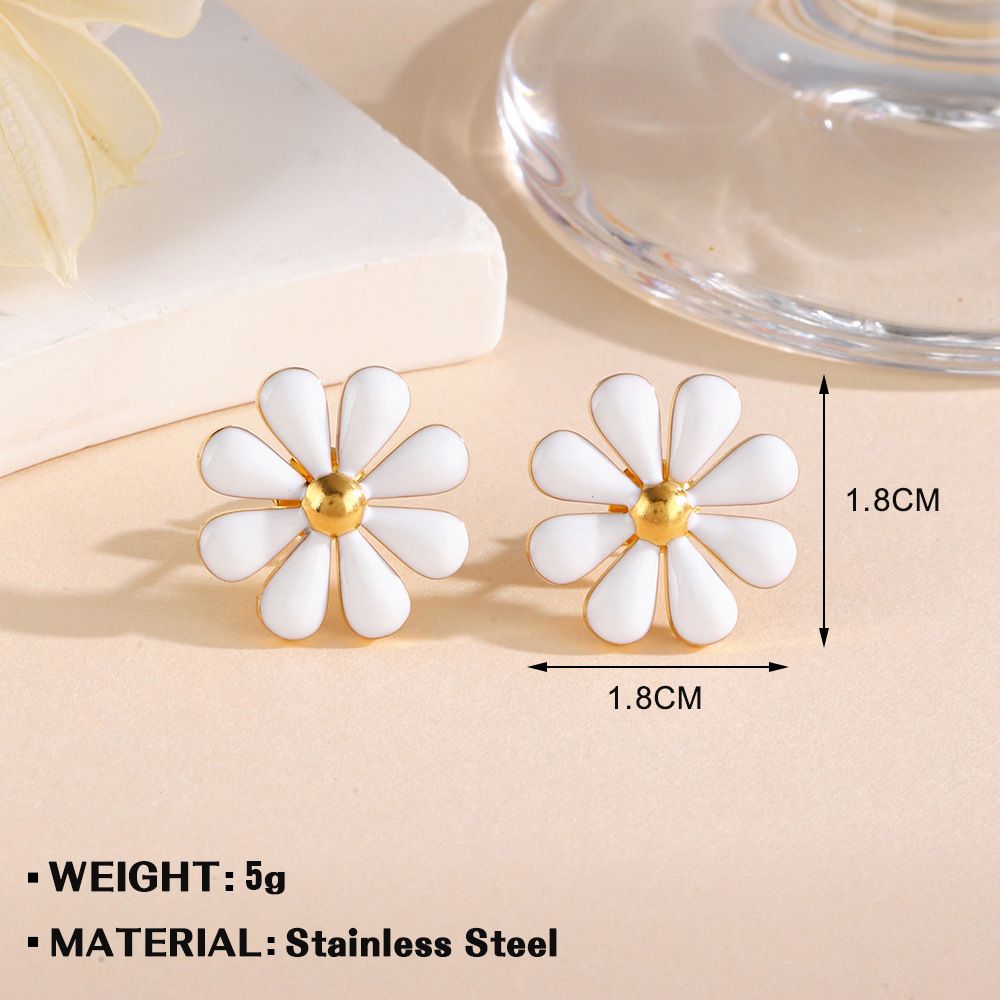MYKI Gold Plated Anti Tarnish Daisy Flower Stud Earrings | MYKI (MKERCH1000G-SSYI)