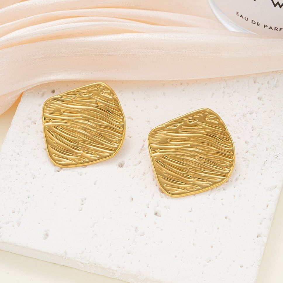 MYKI Textured Petal Anti Tarnish Earrings | MYKI (MKERCH1010-SSYI)