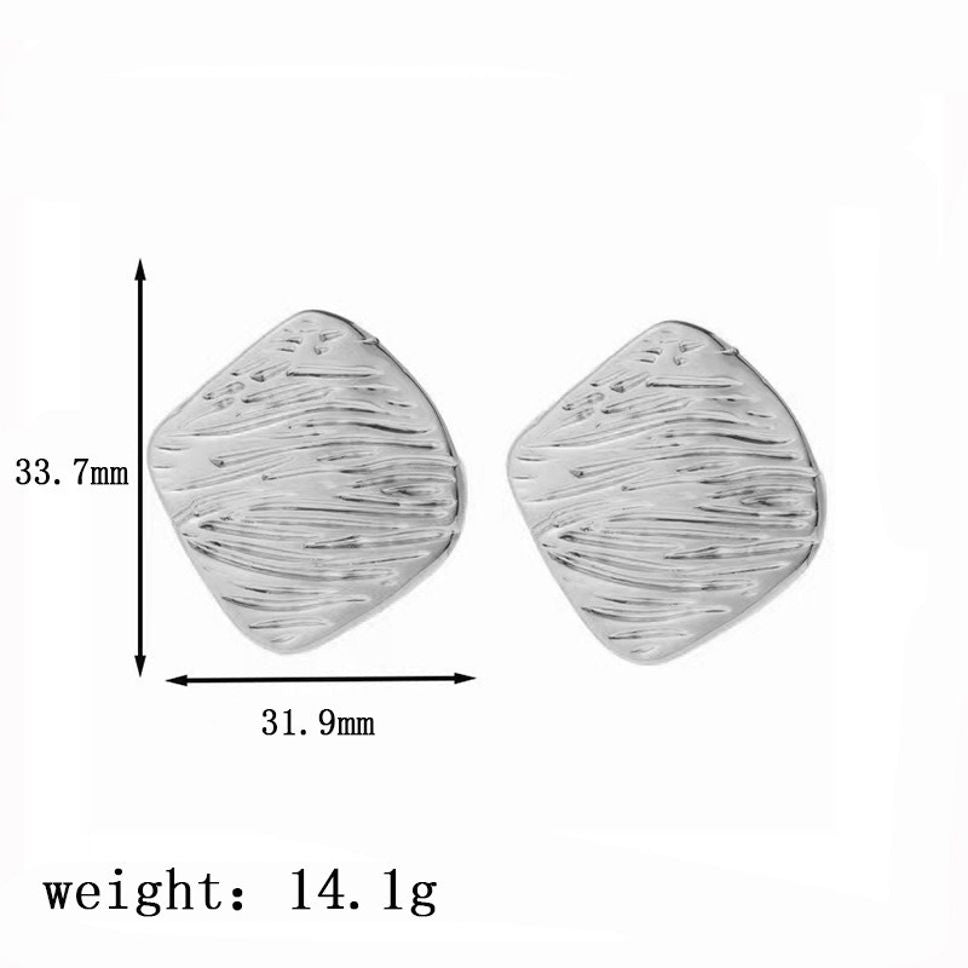 MYKI Textured Petal Anti Tarnish Earrings | MYKI (MKERCH1010-SSYI)