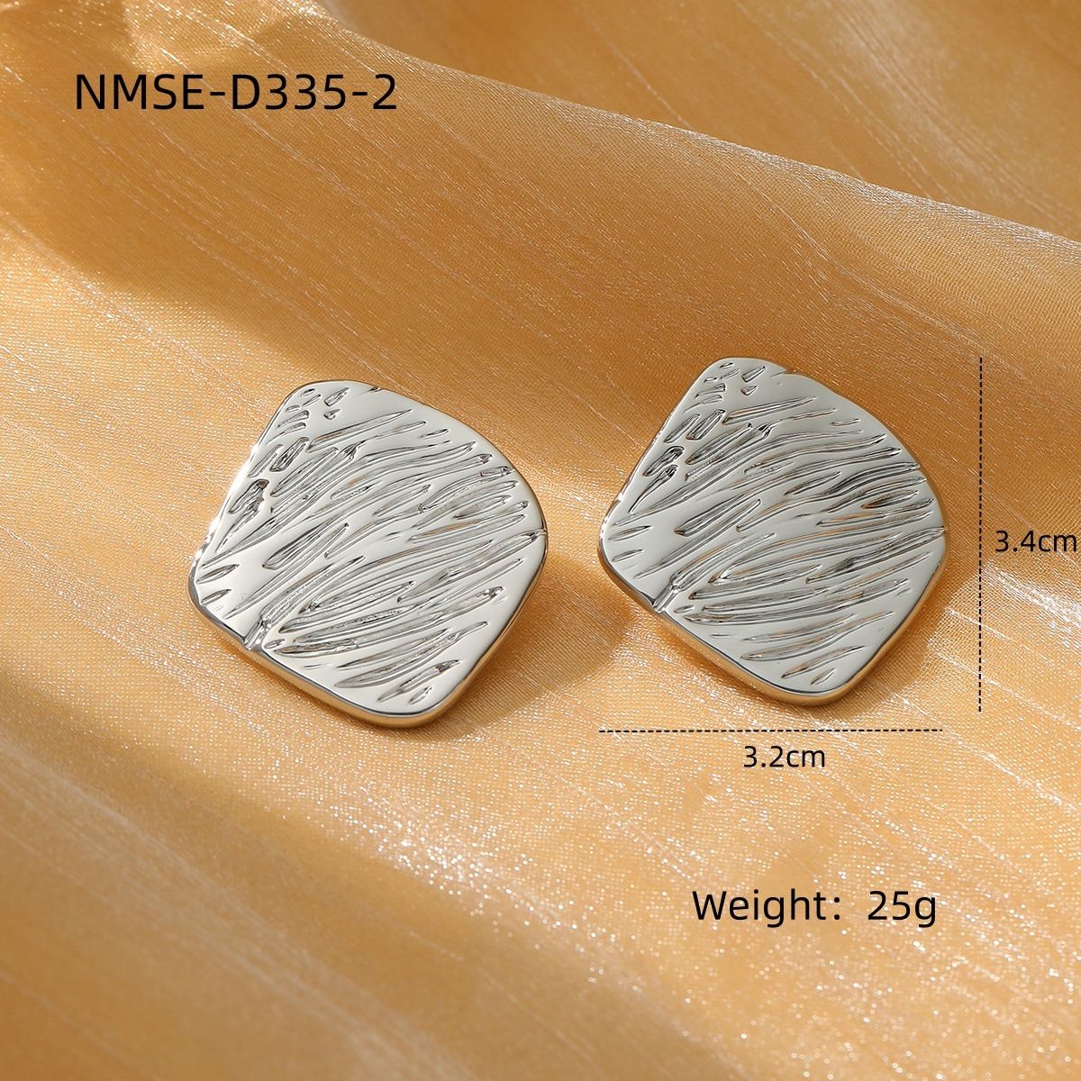 MYKI Textured Petal Anti Tarnish Earrings | MYKI (MKERCH1010-SSYI)