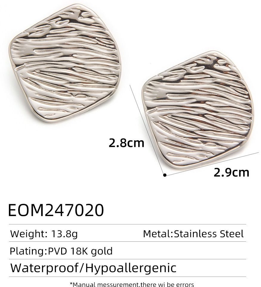 MYKI Textured Petal Anti Tarnish Earrings | MYKI (MKERCH1010-SSYI)
