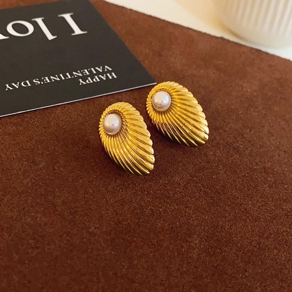 MYKI Pearl Teardrop Anti Tarnish Earrings | MYKI (MKERCH1023-SSYI)