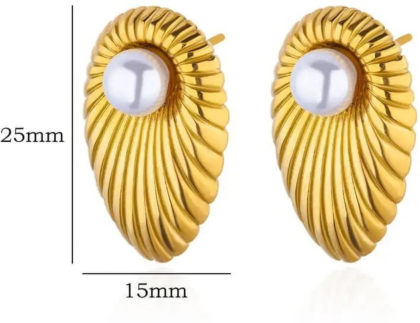 MYKI Pearl Teardrop Anti Tarnish Earrings | MYKI (MKERCH1023-SSYI)