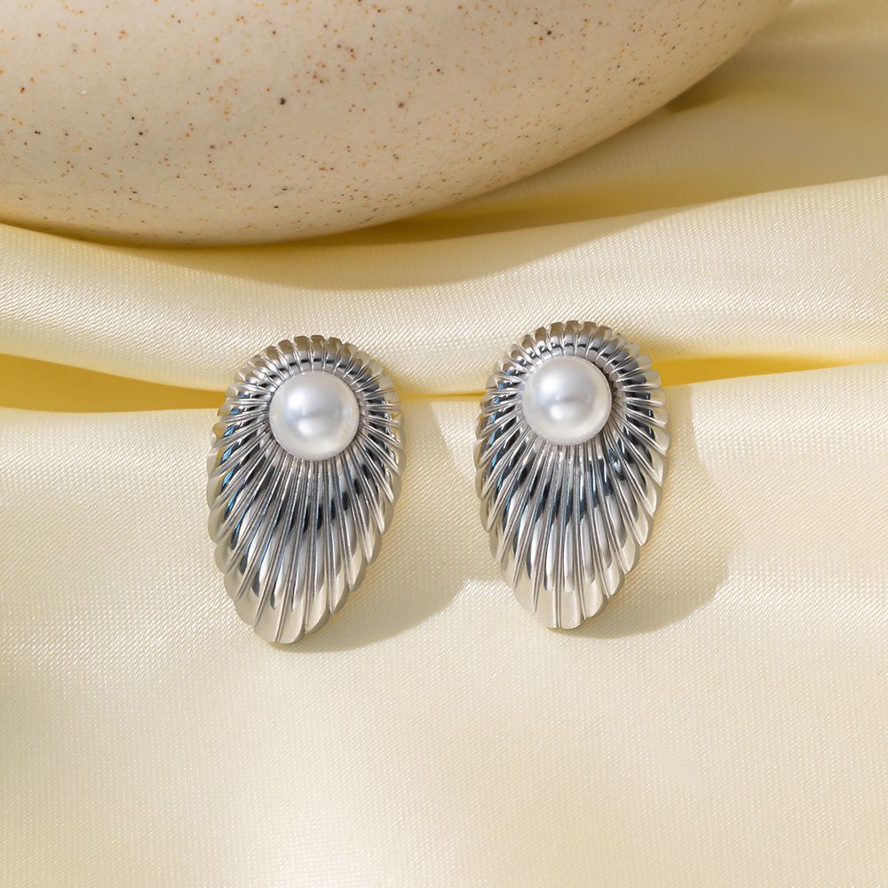 MYKI Pearl Teardrop Anti Tarnish Earrings | MYKI (MKERCH1023-SSYI)