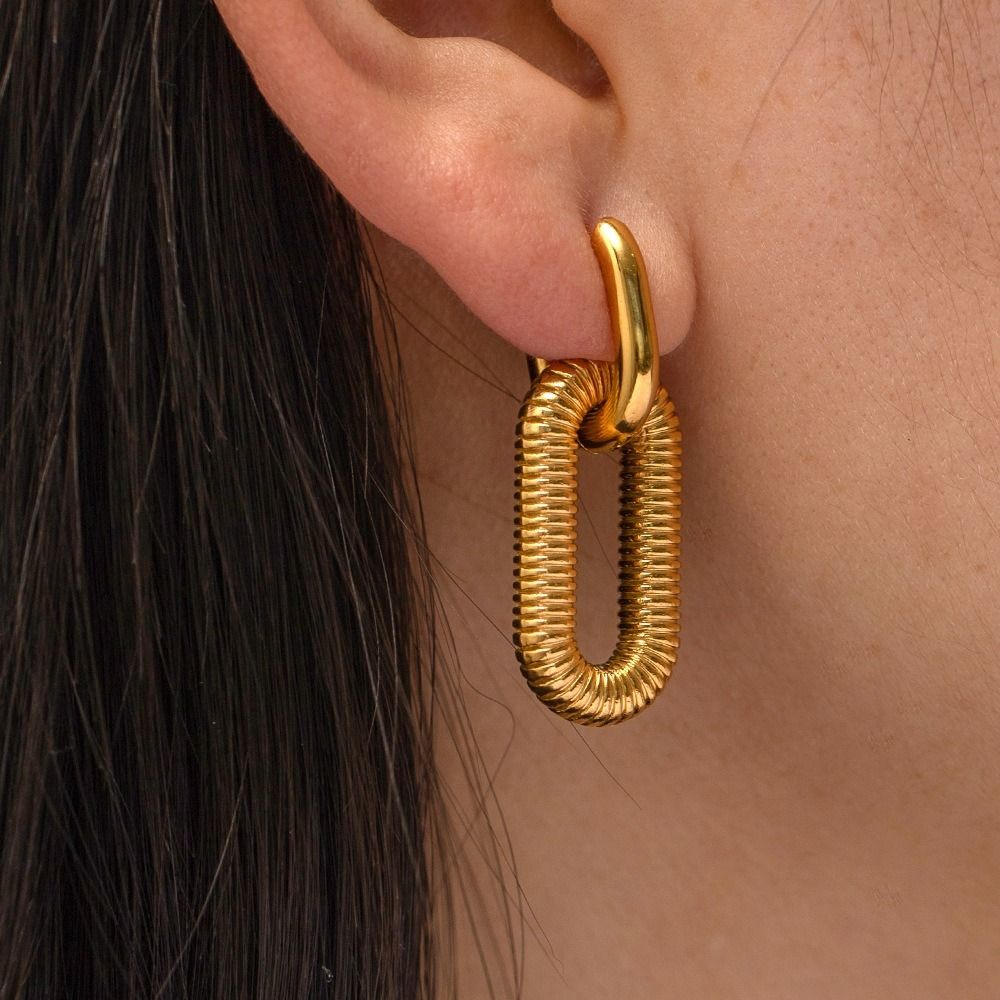MYKI Coil Link Anti Tarnish Earrings | MYKI (MKERCH1025-SSYI)