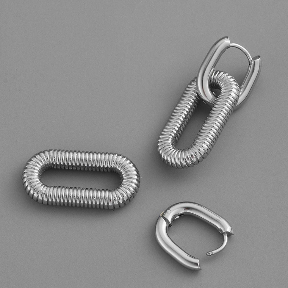 MYKI Coil Link Anti Tarnish Earrings | MYKI (MKERCH1025-SSYI)