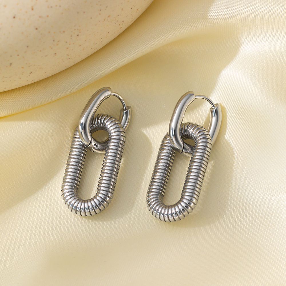 MYKI Coil Link Anti Tarnish Earrings | MYKI (MKERCH1025-SSYI)