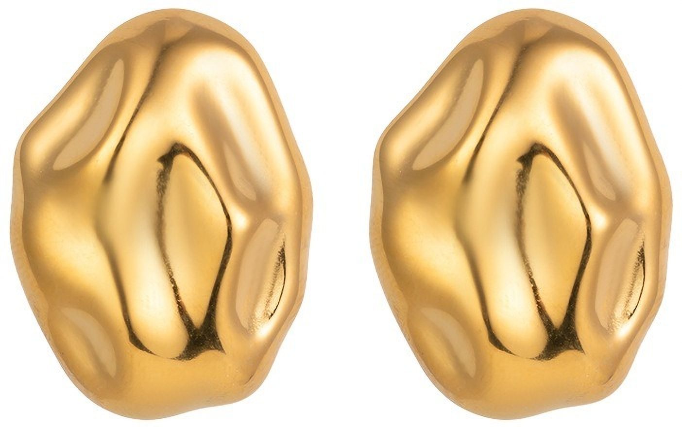 MYKI Organic Pebble Anti Tarnish Earrings | MYKI (MKERCH1030-SSYI)