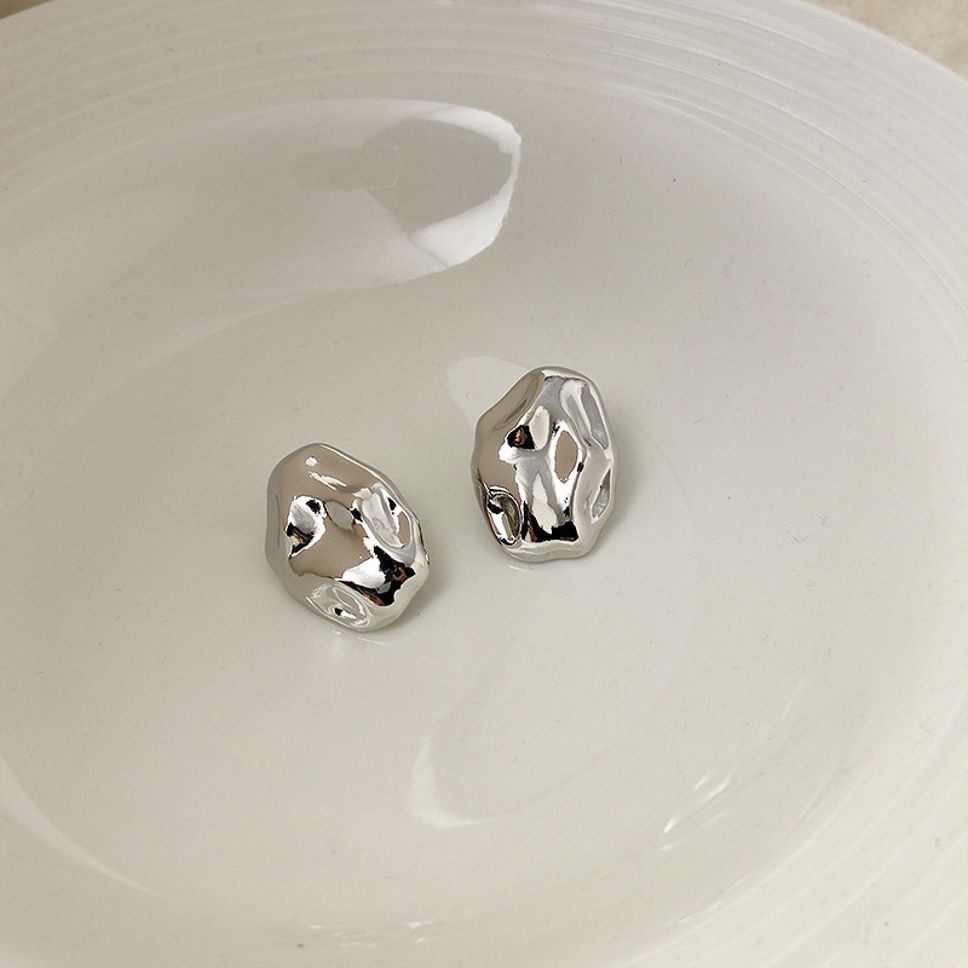 MYKI Organic Pebble Anti Tarnish Earrings | MYKI (MKERCH1030-SSYI)