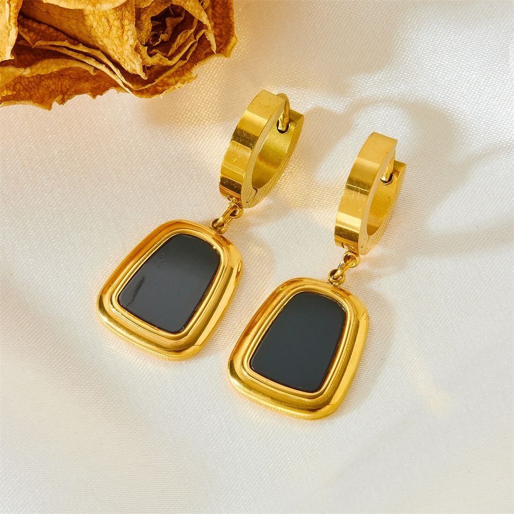 MYKI Enamel Drop Earrings | MYKI (MKERCH1038G-SSYI)