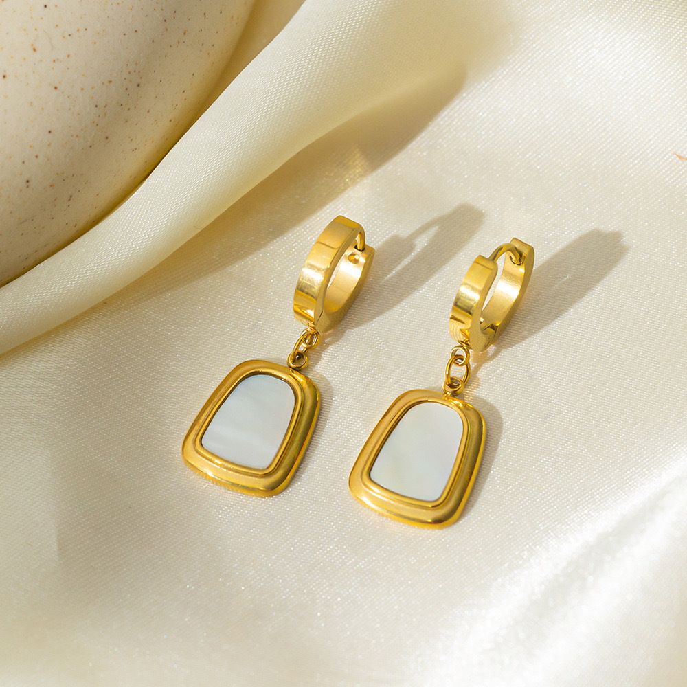 MYKI Geometric Stone Premium Plated Necklace & Drop Earrings Set (mkps11)