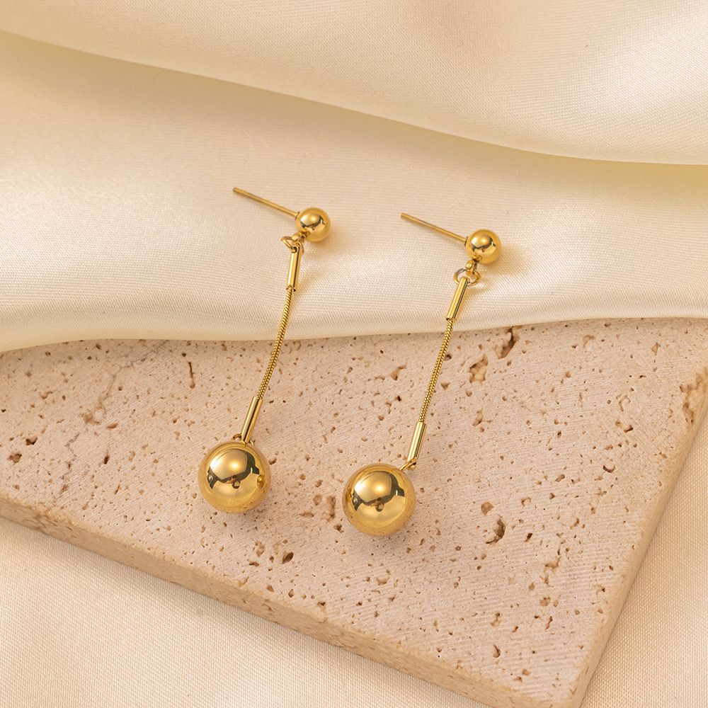 MYKI Ball Pendant Premium Plated Necklace & Drop Earrings Set (mkps3)