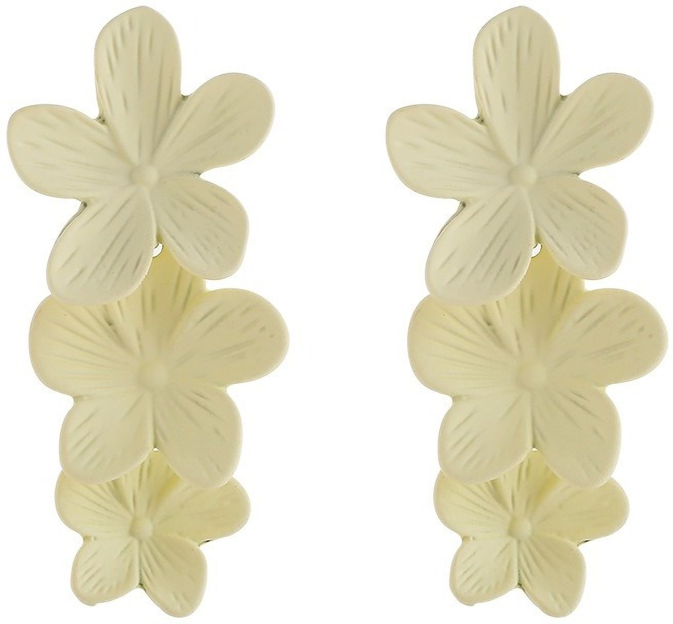 MYKI Matte Cream Floral Long Korean Earrings | MYKI (MKERCH857CP-ANT)