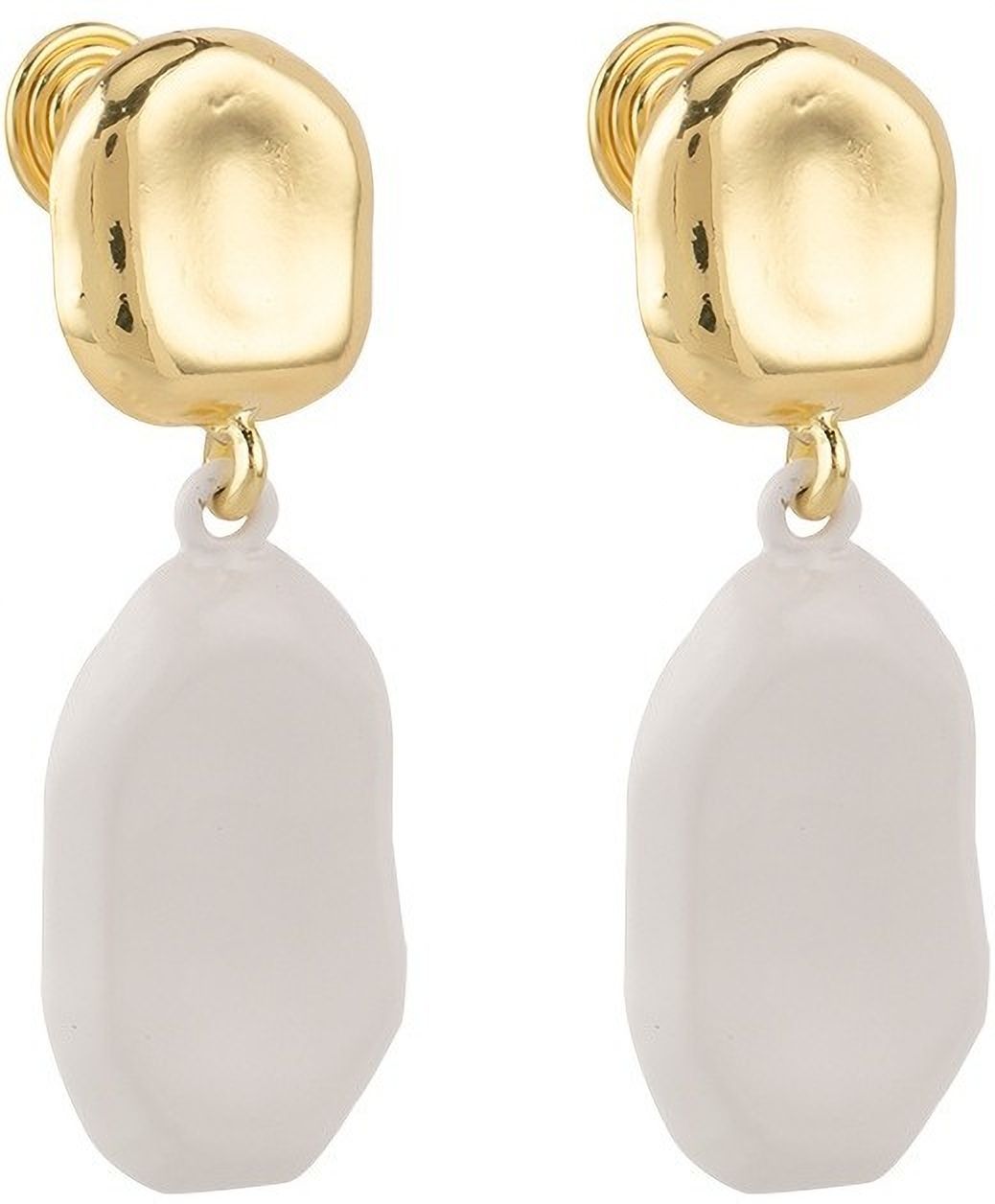 MYKI White Stone Gold Korean Drop Earrings (MKERCH880CP-ANT)