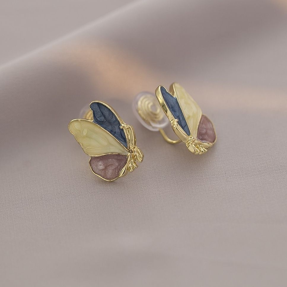 MYKI Multicolor Butterfly Korean Stud Earrings (MKERCH902CP-ANT) by MYKI | Korean Fashion Jewelry
